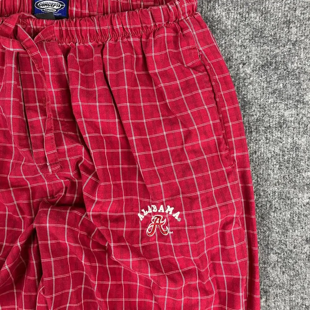 Concepts Sport Pajama Pants Mens‎ Size L Red Plaid Lounge Sleepwear Drawstring
